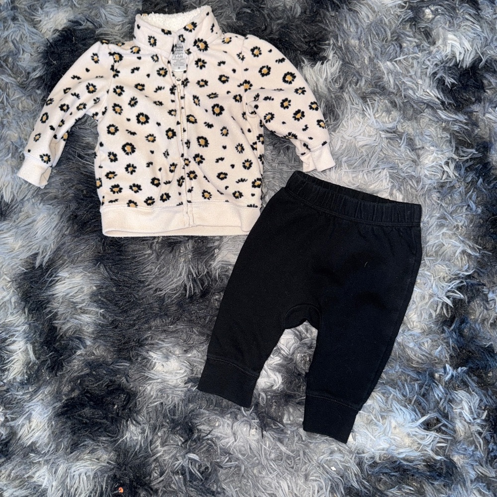 Carter's Cream Floral Zip-Up Jacket